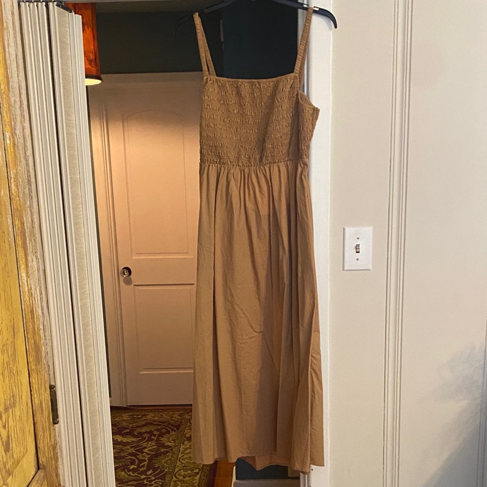 Old Navy Tan Midi Dress